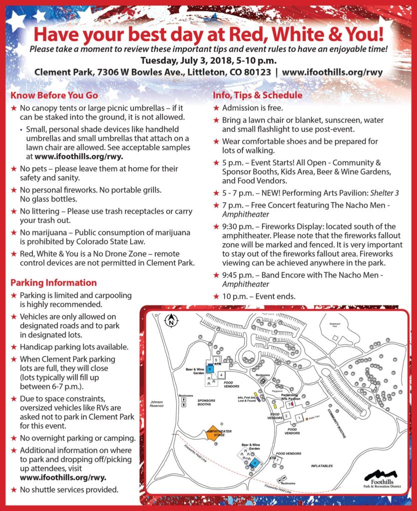 2018 Littleton Red White and You Celebration Clement Park Events